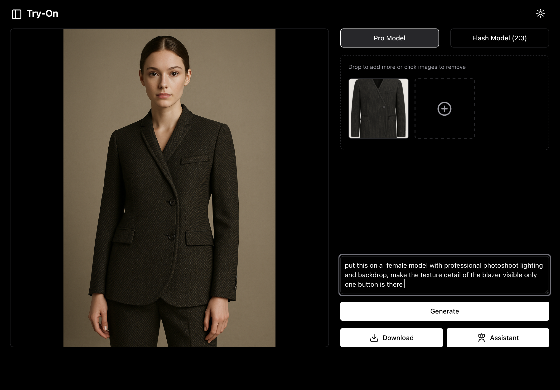 Professional Try-On Result