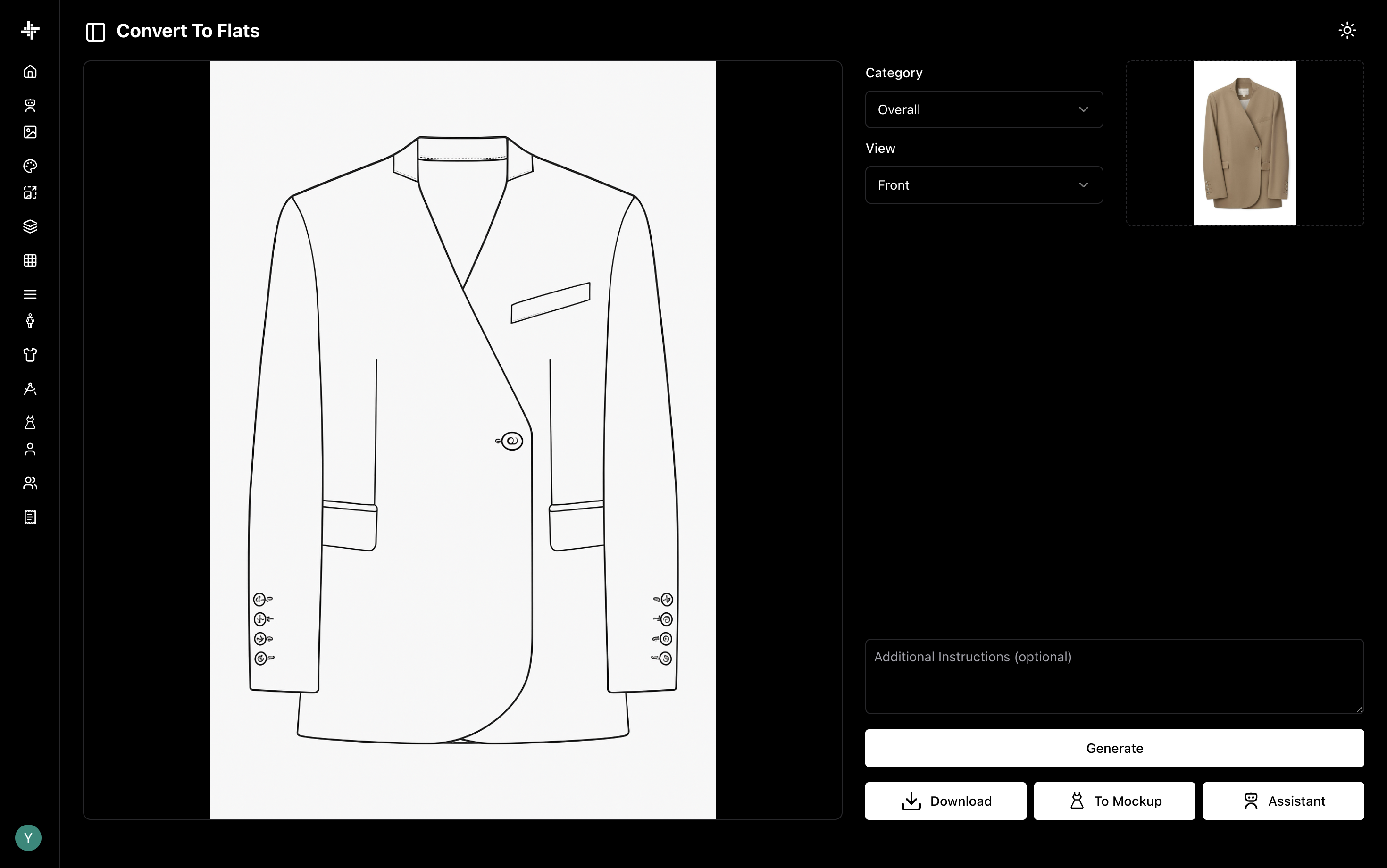 Flat Sketch Conversion